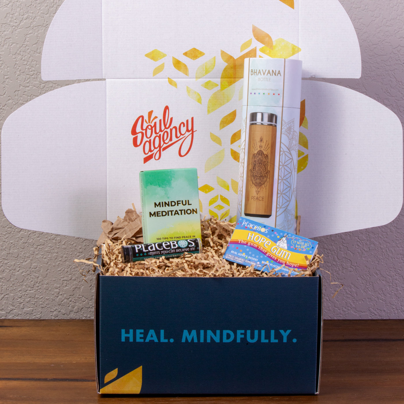 Heal Mindfully Gift Box - Small Cancer Care Package basket bhavana meditation cards